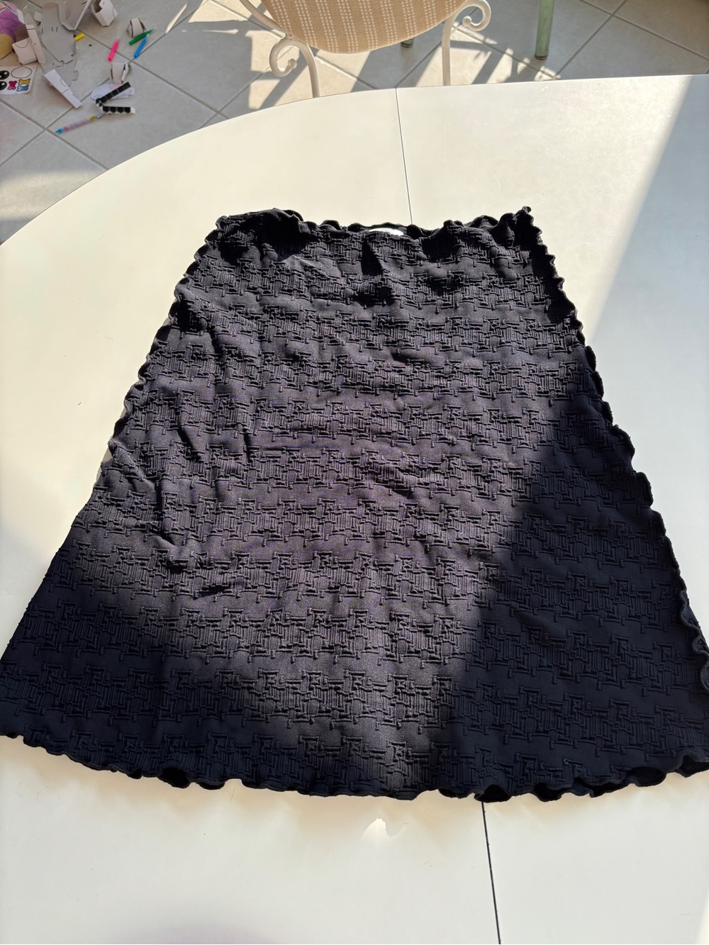 Haystacks size m Textured Black A-Line Women's Skirt